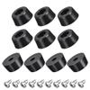 sourcing map 10-Pack Black Screw-On Rubber Feet, 18 mm Wide x 8 mm High view 1