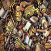 Muralo Self-Adhesive Retro Wallpaper, School Accessories, 3D Décor - 208 x 146 cm view 2