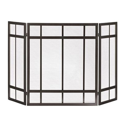 luckxuan Tri-Fold Fireplace Spark Guard, Iron, 67 × 32 × 80 cm