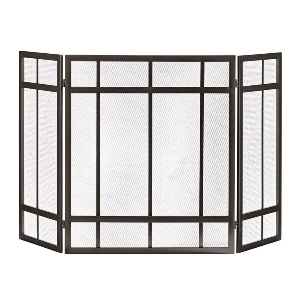luckxuan Tri-Fold Fireplace Spark Guard, Iron, 67 × 32 × 80 cm