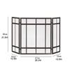 luckxuan Tri-Fold Fireplace Spark Guard, Iron, 67 × 32 × 80 cm view 2
