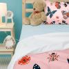 3-Piece Butterfly Pink Duvet Cover Set for Double, King-Size or Single Beds view 4
