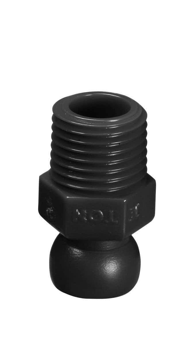 JETON 1/4" Coolant Hose Male Thread Connector, 1/4" Joint Hose, Black (NPT)