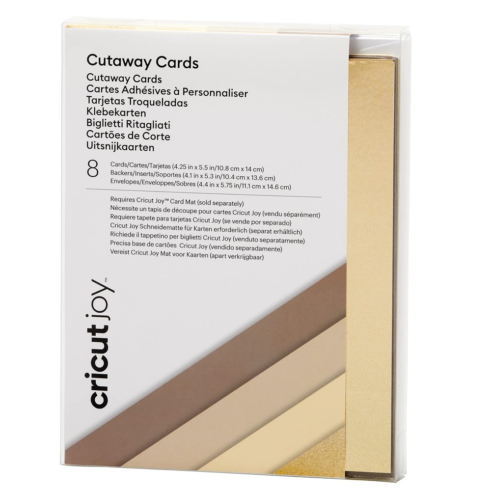Cricut Joy Cutaway Cards, Neutrals, 4.25 x 5.5 in, 8-Pack
