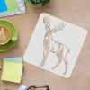 FINGERINSPIRE Drawing and Painting Stencil, 30 x 30 cm, Deer Pattern, Portable Plastic view 3