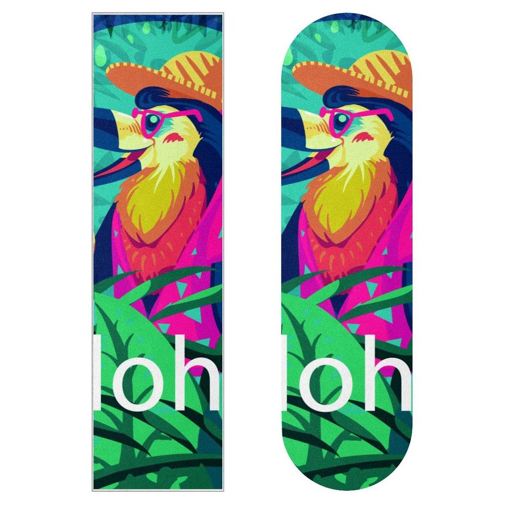 Hawaiian Bird Skateboard Grip Tape, 2 Pieces
