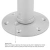 Entatial Adjustable Aluminum Table Leg, 445–685 mm, Silver, 1 Piece view 4
