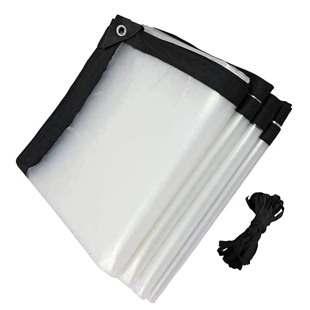 QIAOH 7 x 9 m Waterproof Transparent Tarp with Eyelets