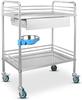 Medical Trolley Cart, Dental Lab Cart, Stainless Steel Laboratory Cart, Portable Serving Cart with Wheels, 2/3 Tiers view 1