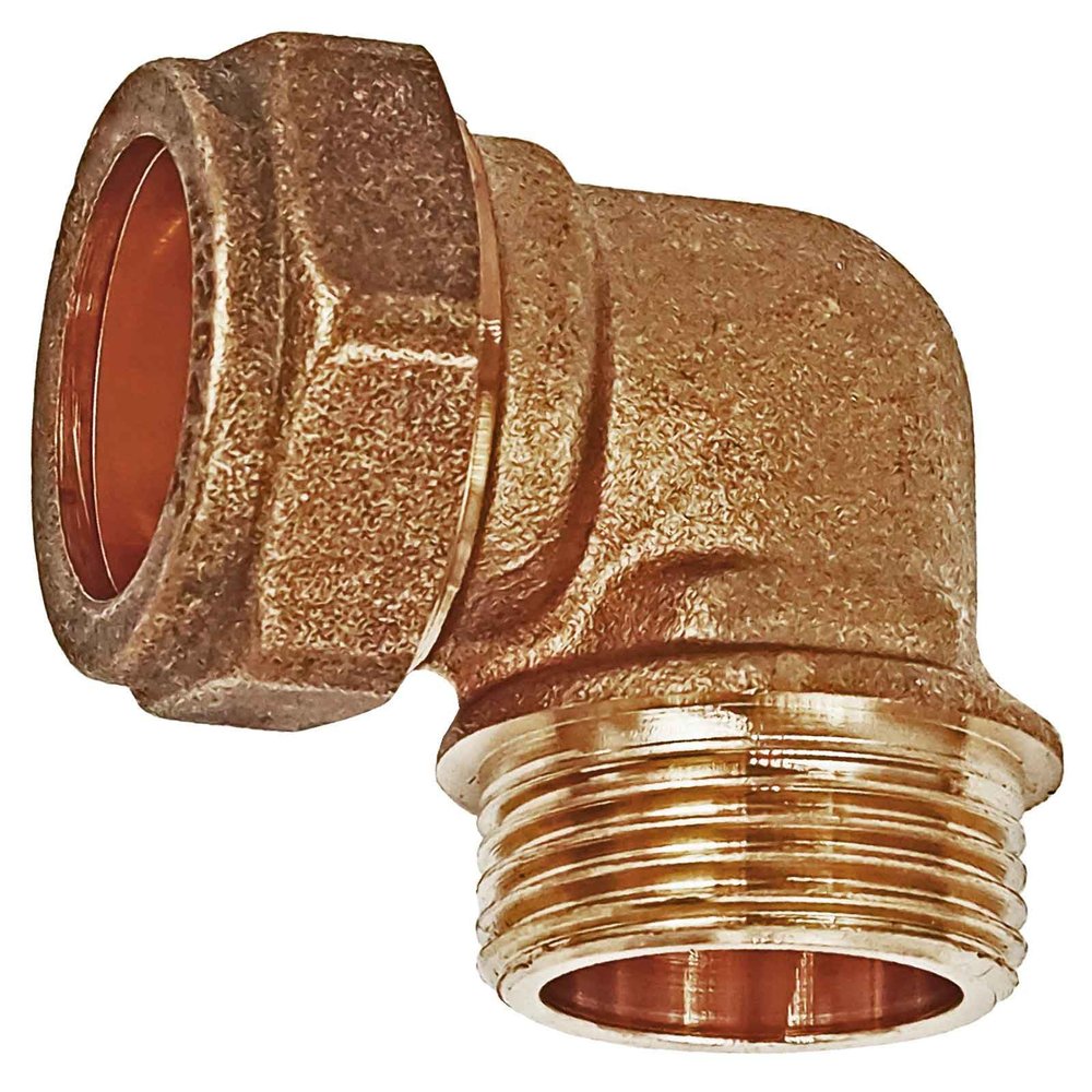 MegaHaustechnik Compression Fitting, Elbow, 22 mm x 1/2 in Male Thread