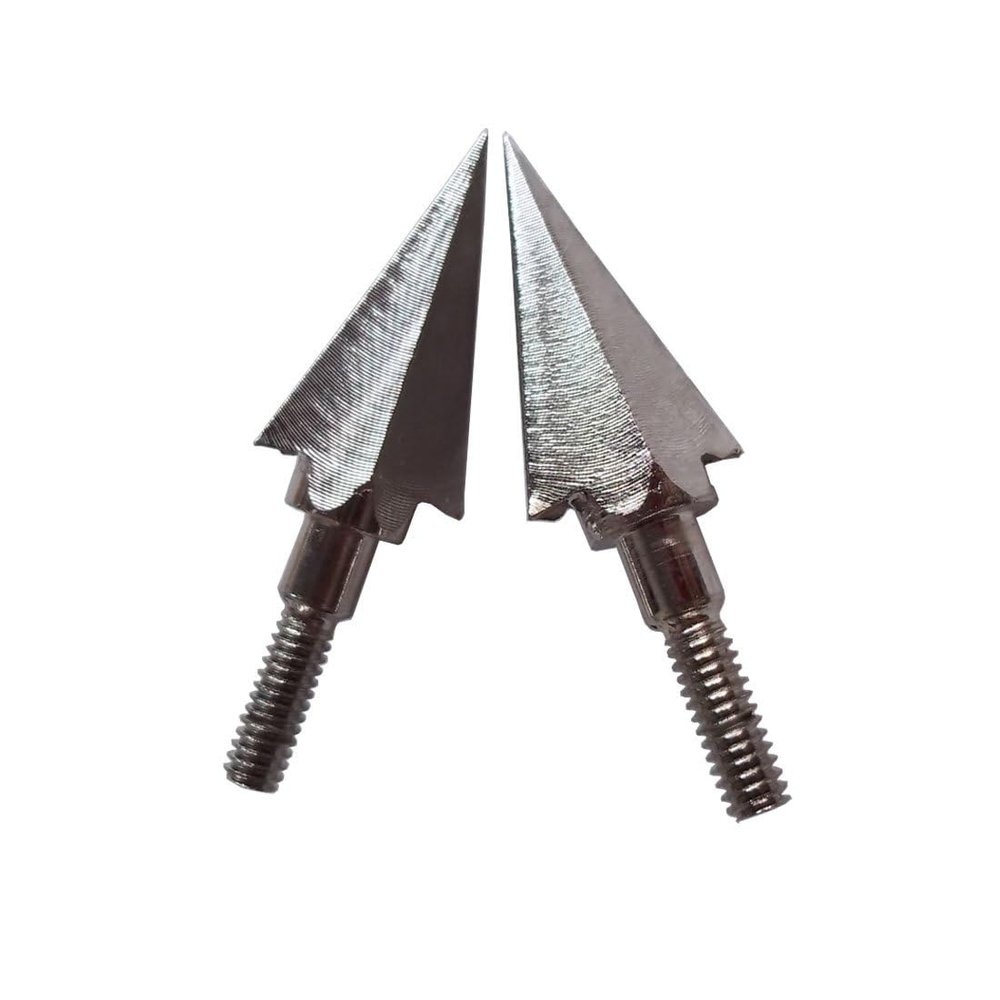 SHARROW Traditional Screw-In Hunting Arrowheads, Solid Metal, 12-Pack, Type 10