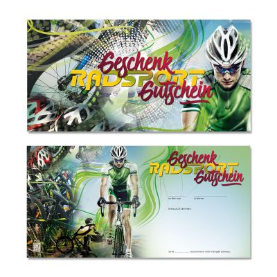 GESCHENKGUTSCHEINcom by POS-HAUER: 100 Blank Gift Vouchers for Bicycle Shops