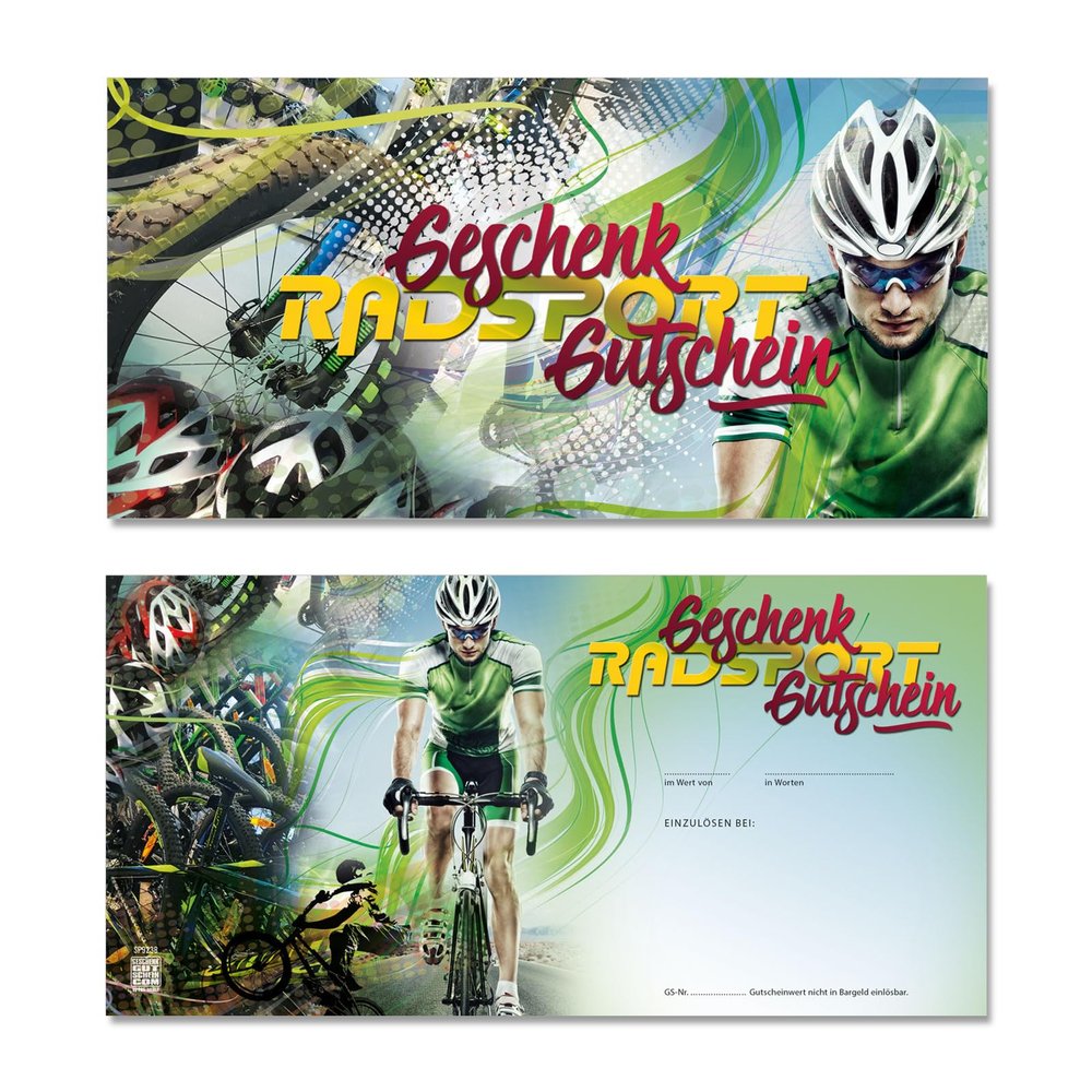 GESCHENKGUTSCHEINcom by POS-HAUER: 100 Blank Gift Vouchers for Bicycle Shops