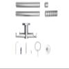 ondeco Made-to-Measure Curtain Rod, 20 mm, Rille 2-Track, Ceiling Mount, 5.5 cm, Stainless Steel Look, 400 cm view 3