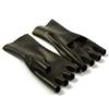 Rubberfashion Short Fingerless Latex Gloves, Black, 0.4 mm, Size S / 6 view 2