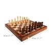 ZAW 45 cm Inlaid Walnut Wood Chess Set with Folding Board, Pieces, and Storage Box view 2