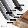 LAMO Manufaktur Solid Wood Dining/Kitchen/Desk/Coffee Table, 140 x 80 x 76 cm, Design, Raw/Black view 3