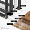 LAMO Manufaktur Solid Wood Dining Table with Live Edge, 100 x 80 x 76 cm, LOFT, Raw/Black view 3