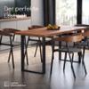 LAMO Manufaktur Solid Wood Dining Table, 120 x 60 x 76 cm (W x D x H), LOFT, Dark/Black, LCG-01-A-004-9005L view 2
