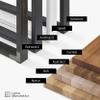 LAMO Manufaktur Solid Wood Dining Table, 120 x 60 x 76 cm (W x D x H), LOFT, Dark/Black, LCG-01-A-004-9005L view 3