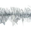 Creativery Christmas Tinsel Garland, 9 cm x 2 m, with Large Stars, Matte Silver view 1
