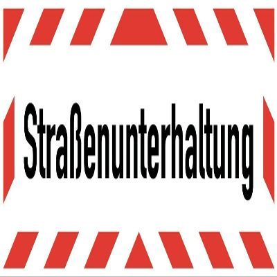 Road Maintenance Warning Sticker, Self-Adhesive Film | Selectable Size | Made in Germany, 22.5 x 7.5 cm
