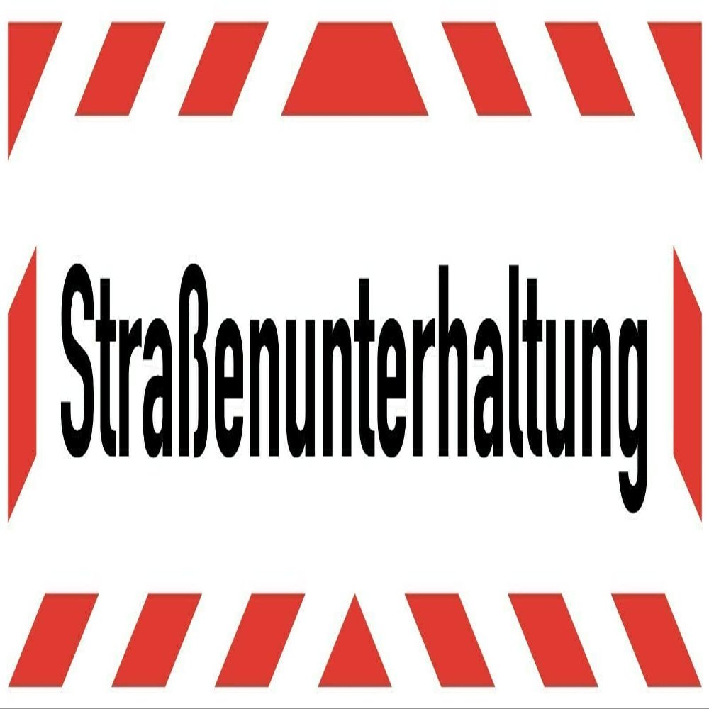 Road Maintenance Warning Sticker, Self-Adhesive Film | Selectable Size | Made in Germany, 22.5 x 7.5 cm