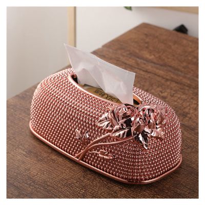 DawnDream Acrylic Tissue Box, Rose Gold