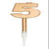 Folat 66035 Number 5 Birthday Candle, Bronze Metallic, Approx. 10 cm view 1