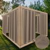 ZJXSNEH Outdoor Patio Curtain, Waterproof and Extra-Wide, Windproof, Brown, 200 x 140 cm, 1 Panel view 1