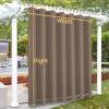 ZJXSNEH Outdoor Patio Curtain, Waterproof and Extra-Wide, Windproof, Brown, 200 x 140 cm, 1 Panel view 2