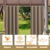 ZJXSNEH Outdoor Patio Curtain, Waterproof and Extra-Wide, Windproof, Brown, 200 x 140 cm, 1 Panel view 4