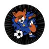 Dabbing Fox Kosovo Soccer Fans Jersey for Kosovar Soccer Lovers, PopSockets PopGrip view 3