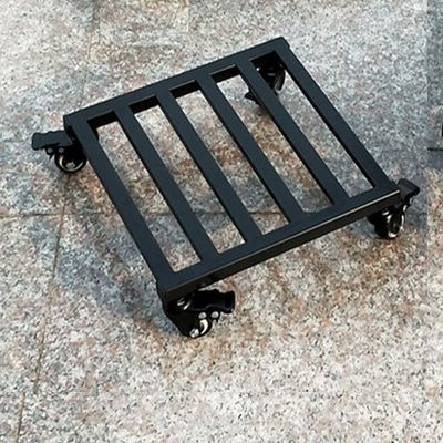 XSSS-ZC Mobile Plant Pot Tray with Wheels, Square, Black, 50 x 50 cm