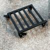 XSSS-ZC Mobile Plant Pot Tray with Wheels, Square, Black, 50 x 50 cm view 1