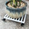 XSSS-ZC Mobile Plant Pot Tray with Wheels, Square, Black, 50 x 50 cm view 2