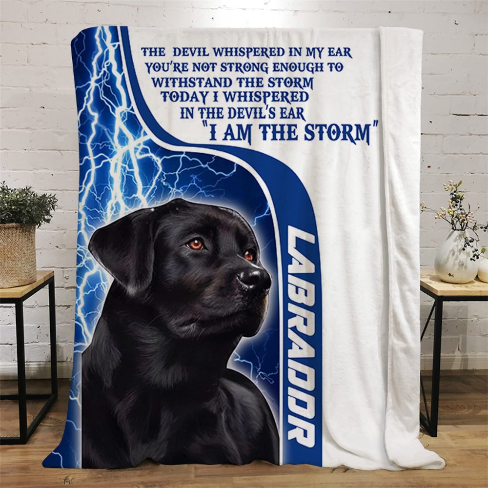 Labrador Cozy Blanket for Kids and Adults, Soft Flannel Fleece Throw, 3D Animal Dog Print, Warm Microfiber Sofa Blanket, 130 x 150 cm