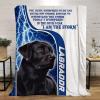Labrador Cozy Blanket for Kids and Adults, Soft Flannel Fleece Throw, 3D Animal Dog Print, Warm Microfiber Sofa Blanket, 130 x 150 cm view 1