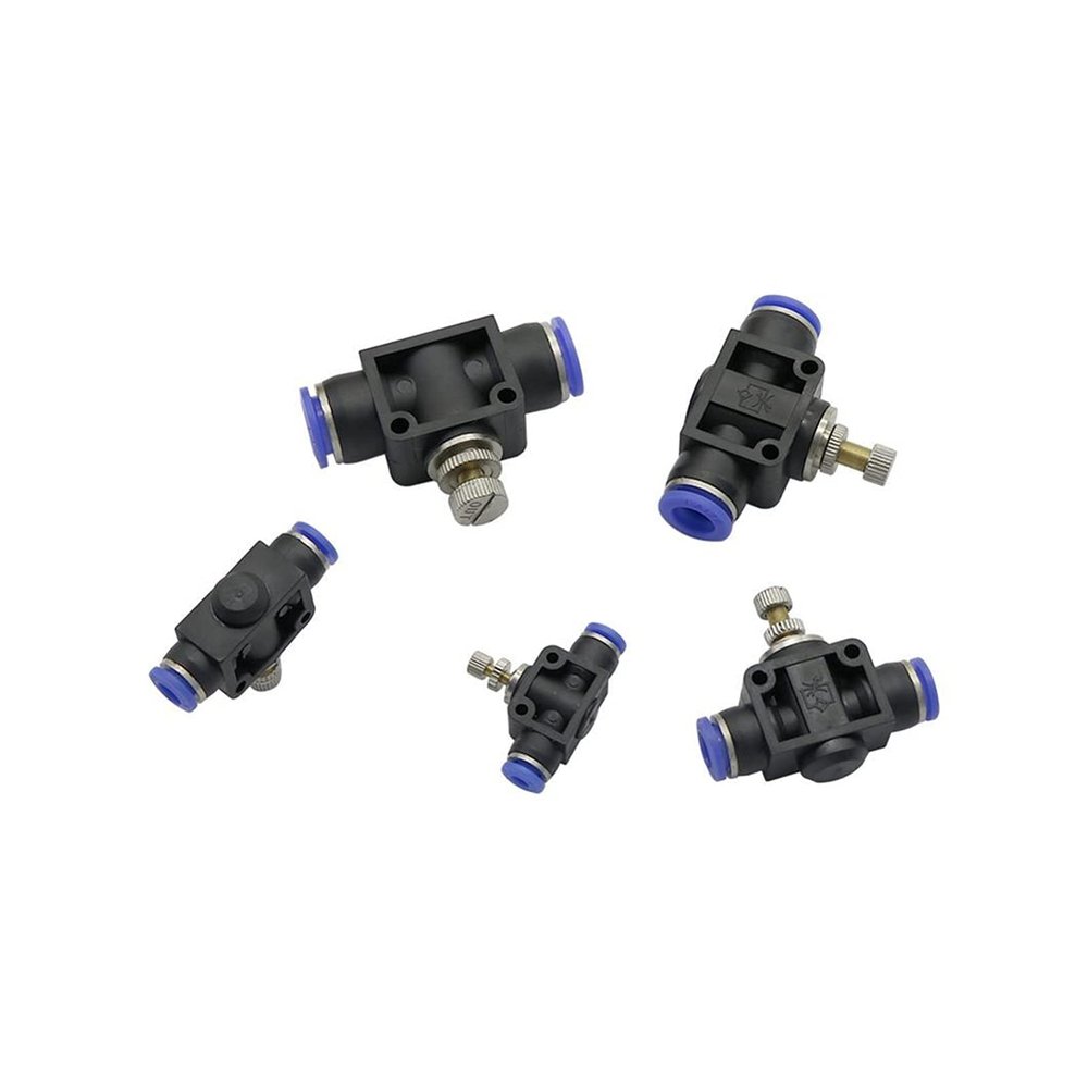 Garden Hose Connector 4/6/8/10/12 mm Water Flow Control Valve, Tee Joint, Air Flow Regulator (6 mm)