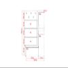 Furnitech GF84 Hallway Entryway Furniture Set with Bench, Shoe Cabinet and Coat Hooks, Matte Finish, GF84-21W-M2 view 2