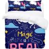 Supersoft Collection Magic Unicorn Starry Sky Duvet Cover Set – 1 Duvet Cover + 2 Matching Pillowcases view 1