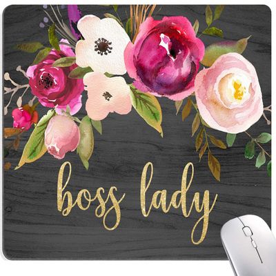 Hokafenle Boss Lady Mouse Pad, Square, Waterproof, Non-Slip