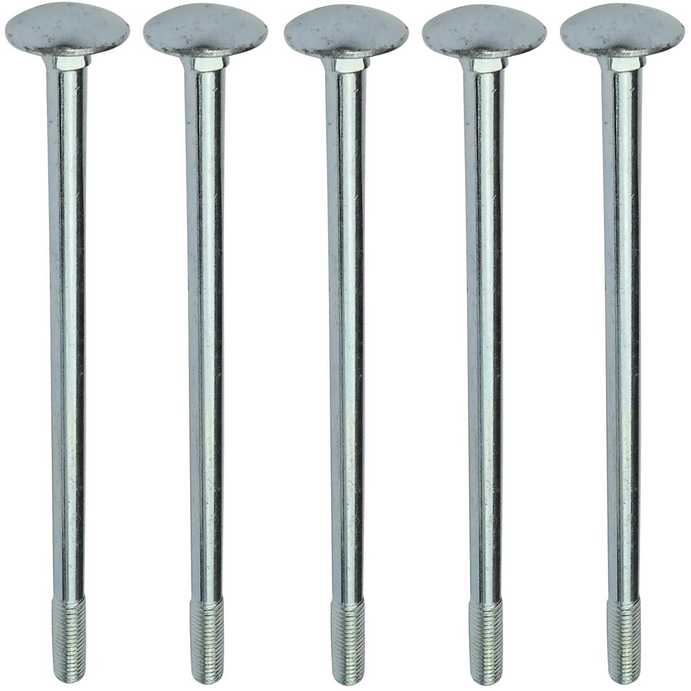 AERZETIX C48995 Set of 5 Carriage Bolts M6 x 120 mm, DIN 603