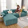 SJASD Sofa Cover for L-Shaped Sectional, Stretch Slipcover with 1 Cushion Cover, Green, 3-Seater 190–230 cm view 2