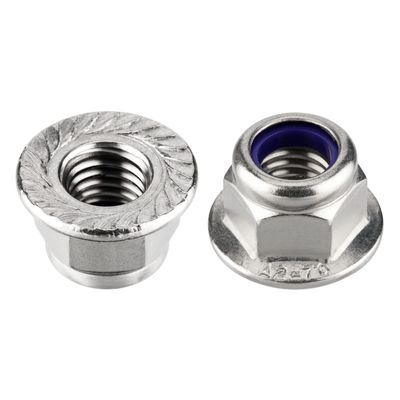 DIN 6926 M12 Self-Locking Flange Nuts, A2 Stainless Steel, 100 pcs