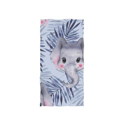Hdadwy Elephant Pattern Hand Towels, Ultra-Soft Face Towels for Bathroom, Gym, Beach & Spa, 27.5 x 15.7 in