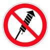 Fireworks Prohibited Sticker “No Rockets” Sign, Self-Adhesive | 5–30 cm, Made in Germany, 10 cm view 1