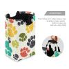 Linomo Colorful Dog Paw Print Collapsible Laundry Hamper view 3
