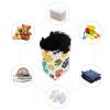 Linomo Colorful Dog Paw Print Collapsible Laundry Hamper view 4