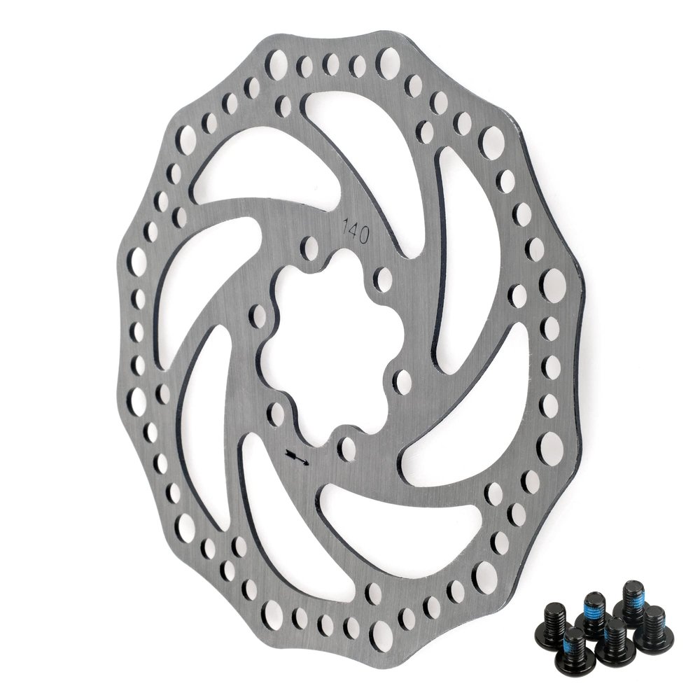 TIYO 140 mm Stainless Steel Bicycle Brake Rotor with Screws